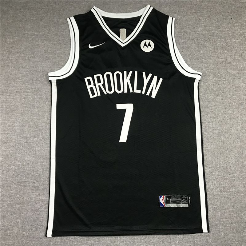 Men Brooklyn Nets #7 Durant Black 2021 Game Nike NBA Jersey-0